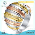 Anneaux gothiques en acier inoxydable pour femmes, couleurs mixtes Grandes anneaux en argent